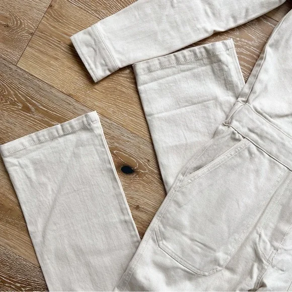 Faherty Overland Twill Jumpsuit Natural Off White Cream Size XS - Picture 7 of 11
